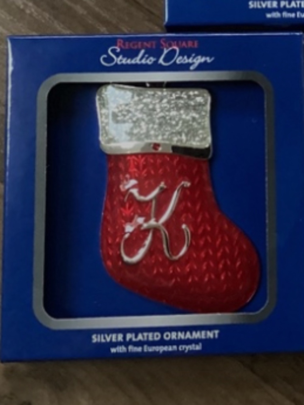 Regent Square Studio Design Silver Plated Christmas Stocking Ornaments Bundle